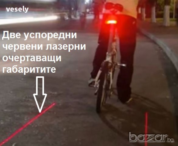 Лазерен стоп-фар за велосипед  