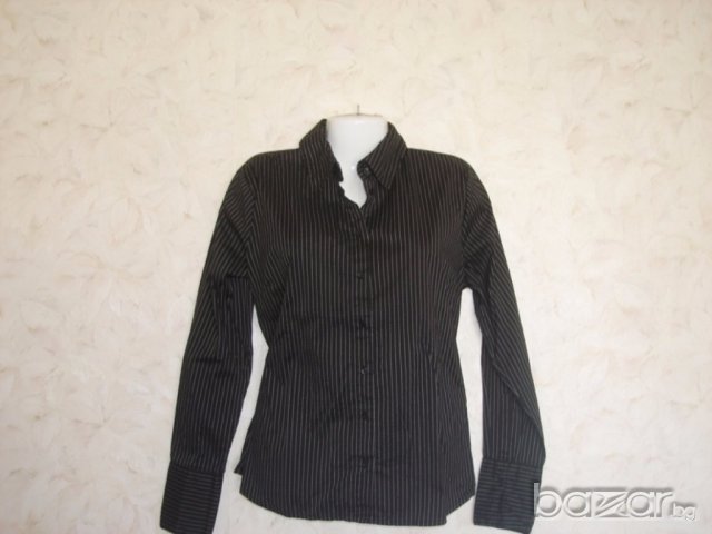 H&M, черна дамска риза в рае, М , снимка 2 - Ризи - 18369026