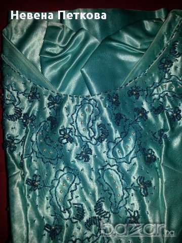 Официална рокля от сатен и мъниста XS-S №36-38, снимка 2 - Рокли - 14508241