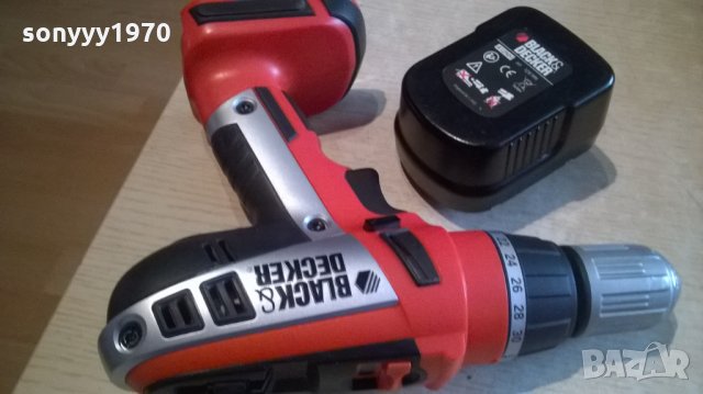 Black&decker винтоверт+батерия-внос швеицария, снимка 4 - Винтоверти - 23833246