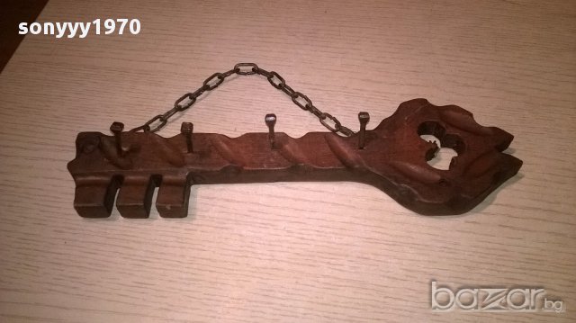 Поставка за ключове-дърво/метал-28х8см-внос швеицария, снимка 8 - Антикварни и старинни предмети - 16788869