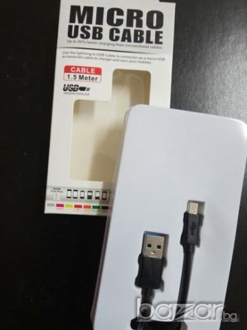 Микро USB кабел,мобилен телефон,смартфон, таблет, снимка 12 - USB кабели - 17915237