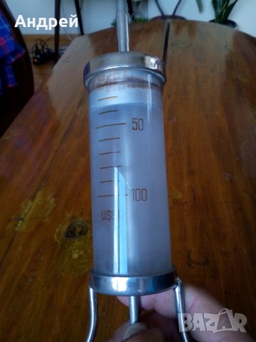 Стара стъклена спринцовка,шприц за промиване, снимка 6 - Антикварни и старинни предмети - 25163719