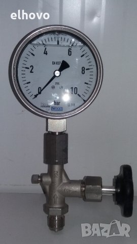 Манометър от неръждаема стомана WIKA Ф100 0до10 бара