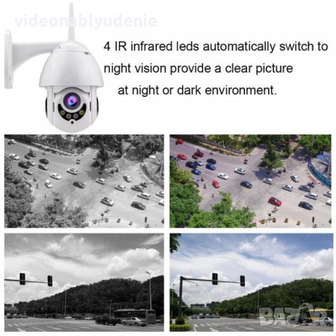 Водонепромокаема FULL HD 1080P PTZ 0~330° Моторизирана Камера Wi-Fi 3.6мм Леща Микрофон mSD Слот, снимка 3 - IP камери - 24205636