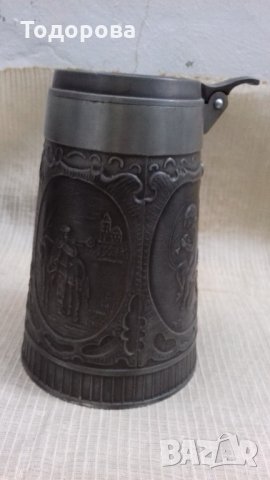 Голям метален цинков съд