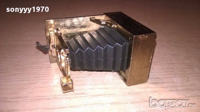 Мини ретро колекция-златно фото-бронз/месинг-7х5х4см-внос швеицария, снимка 4 - Антикварни и старинни предмети - 17467747