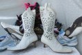 летни ботуши Laura Bellariva original White Summer Boots, N-37, естествена кожа,GOGOMOTO.BAZAR.BG®, снимка 8