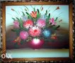 Продавам картини с цветя с маслени бои върху платно , снимка 1 - Картини - 23578048