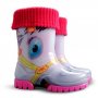 Детски гумени ботуши с топъл свалящ се чорап WATERPROOF Demar 0038 пони, Размер 20-25