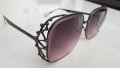 Слънчеви очила лилаво черни с камъни код 1604192, снимка 3