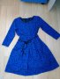 Синя рокля с тюл, снимка 2