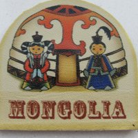  Автентичен кожен магнит от Монголия-серия-13, снимка 1 - Други ценни предмети - 21482713