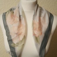CACHAREL-нов памучен шал Кашарел-55 см. х 55 см., снимка 4 - Шалове - 18216034