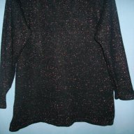 Чeрен кашмирен пуловер тип туника с ламена нишка, снимка 7 - Блузи с дълъг ръкав и пуловери - 16397905