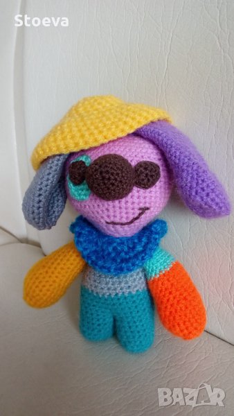 КУКЛА Весело шарено кученце, снимка 1