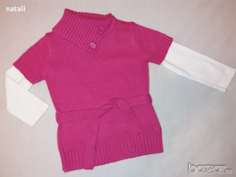 Пуловер с блузка размер 110, снимка 1
