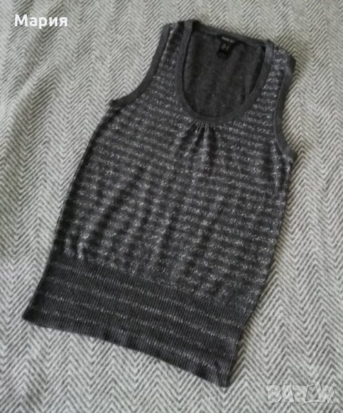 Mango топ в сребристо размер S, снимка 1