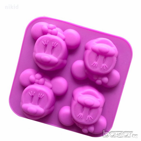 4  Minnie  Мини Маус силиконова форма молд за мъфини кексчета шоколад сладки украса декор, снимка 1