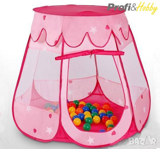 Детска палатка със 100 разноцветни топки, снимка 1