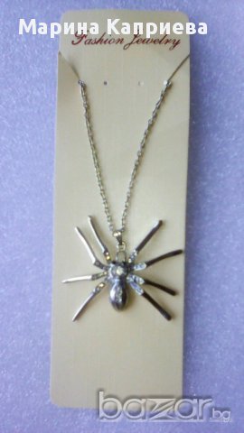 Колие "Паяк". В наличност два цвята /K-11/, снимка 2 - Колиета, медальони, синджири - 15198310