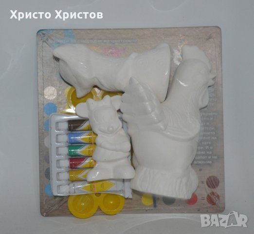 Комплект керамични фигурки за оцветяване , снимка 1 - Рисуване и оцветяване - 12402659