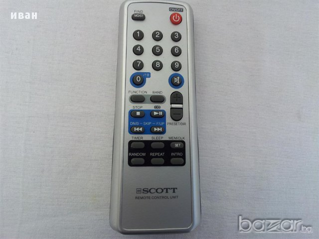 SCOTT - audio sistem - дистанционно управление
