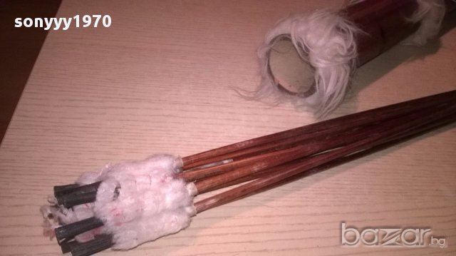 Стрели комплект с кобур от бамбук-58см-внос швеицария, снимка 11 - Антикварни и старинни предмети - 17103527