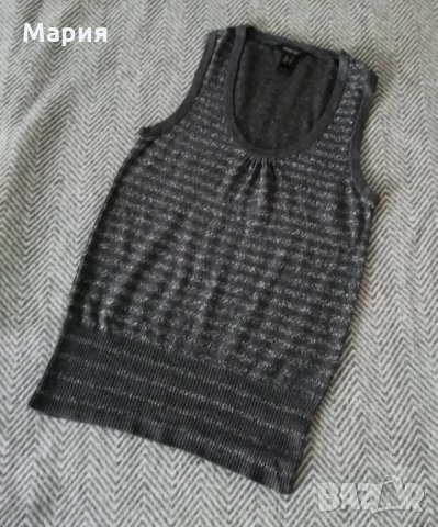 Mango топ в сребристо размер S