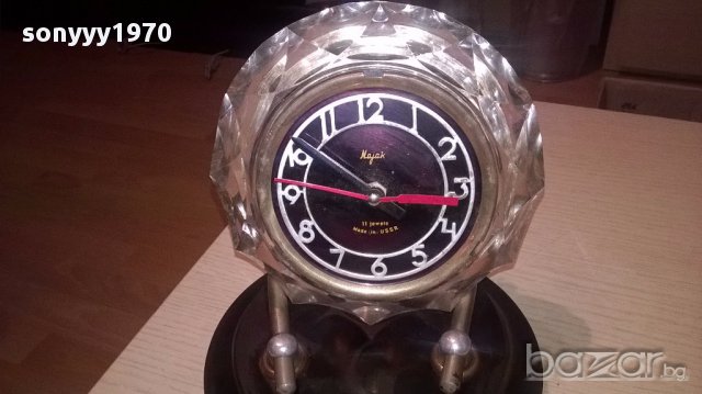 АНТИКА-Масивен руски часовник за колекция/ремонт 20х20см, снимка 4 - Антикварни и старинни предмети - 17922230