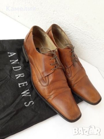 Andrews - кожени обувки, снимка 1 - Ежедневни обувки - 25708648