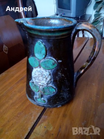 Старинна керамична кана, снимка 4 - Антикварни и старинни предмети - 23856657