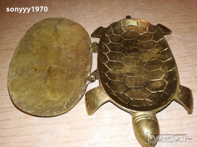 антика костенурка-ретро колекция-мед/месинг-внос франция, снимка 10 - Колекции - 21303331