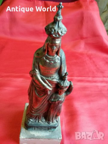 Уникална  Стара Френска Статуетка Статуя Девата и Младенеца, снимка 2 - Антикварни и старинни предмети - 24976361