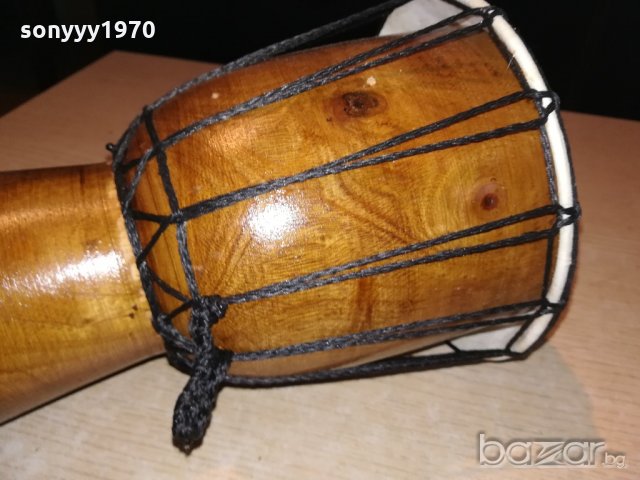дървена тарамбука с оплетка-внос швеицария-30х17см, снимка 12 - Ударни инструменти - 20249922