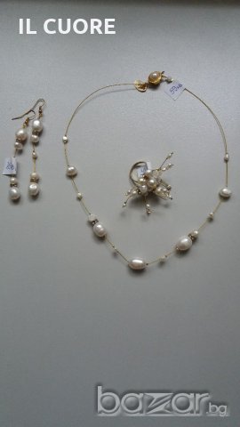 Продавам авторски бижута от истински перли и камъни, снимка 2 - Бижутерийни комплекти - 18414641