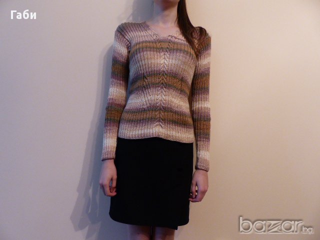 Ръчно плетена памучна блуза, снимка 2 - Блузи с дълъг ръкав и пуловери - 15829879