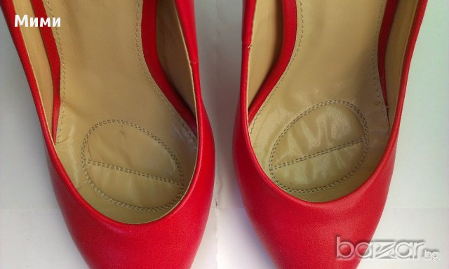 обувки на ток черни и червени, снимка 4 - Дамски обувки на ток - 18093084