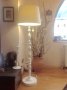 Шаби шик аплик с абажур-Бял ,модерна класическа винтидж лампа за стена с шапка,винтидж, снимка 9