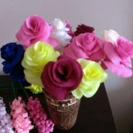 Ръчно изработени цветя от хартия, снимка 4 - Декорация за дома - 16922495