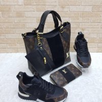 Дамски комплект обувки чанта и портфейл Louis Vuitton код77, снимка 1 - Дамски ежедневни обувки - 20450089