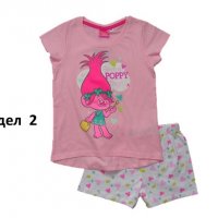 Детска пижама Trolls къс ръкав – 4, 6, 8 и 10 г. - М1-3, снимка 1 - Детски пижами - 21351421