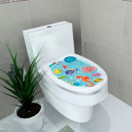 миди с рапани син стикер лепенка за wc тоалетна чиния за капака, снимка 1 - Декорация за дома - 17397147