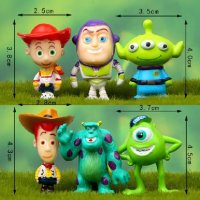 6 бр малки Monsters Университет за таласъми и Toy Story Играта на играчките пластмасови играчки , снимка 1 - Други - 26183860