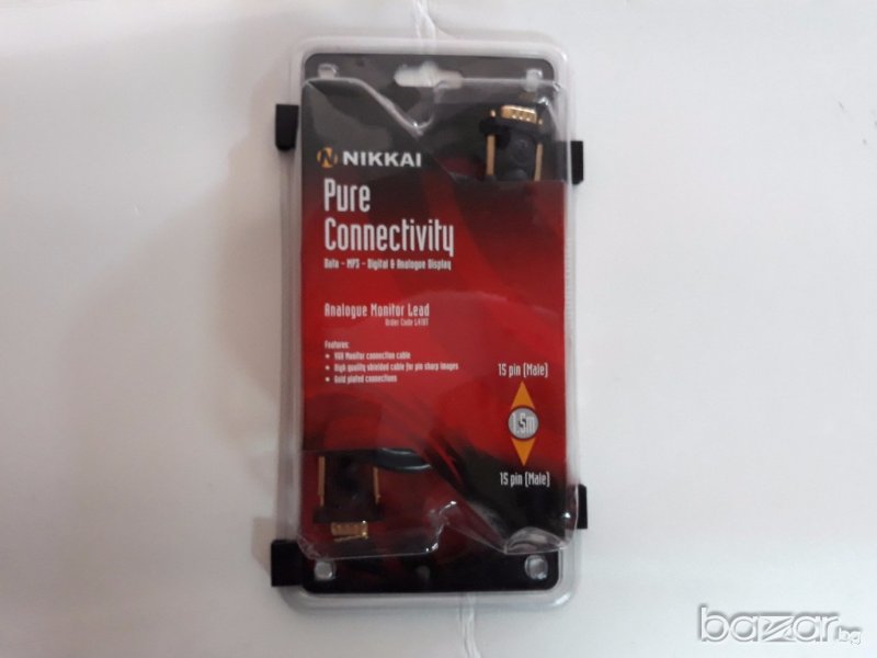 Кабел VGA-VGA за компютър към монитор, снимка 1