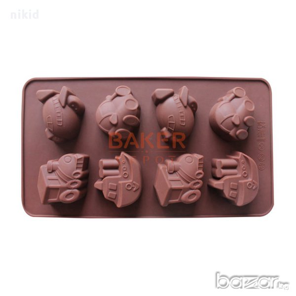 транспортни средства калъп силиконов молд форма желе желирани бонбони лед фондан шоколад тесто гипс, снимка 1