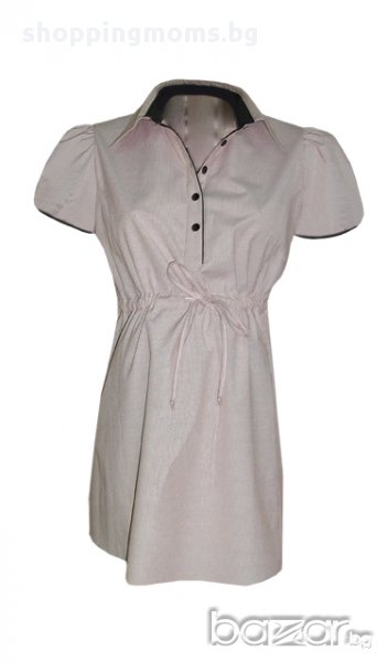 Риза за бременни и макси дами 08301 червено райе , снимка 1