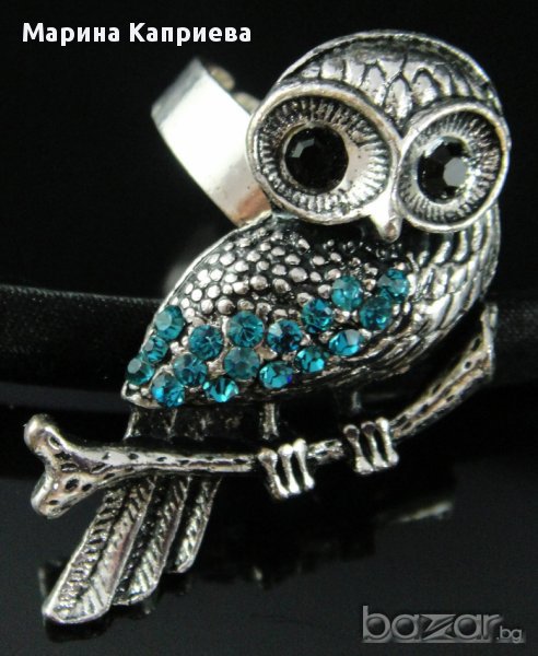 Пръстен "Бухал на клонче" /А-21/, снимка 1