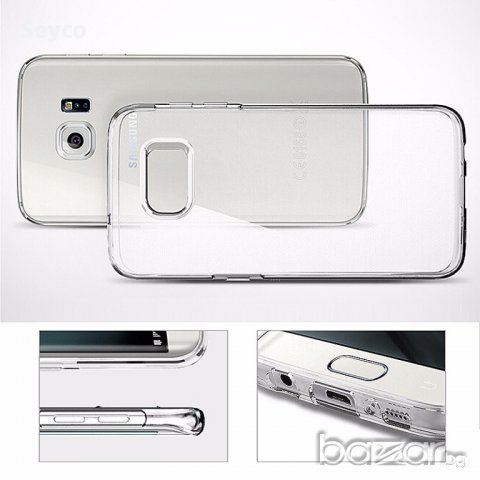 Slim Transparent TPU Case with Shockproof Particles Corner for Samsung S7 Edge, снимка 2 - Калъфи, кейсове - 14847630