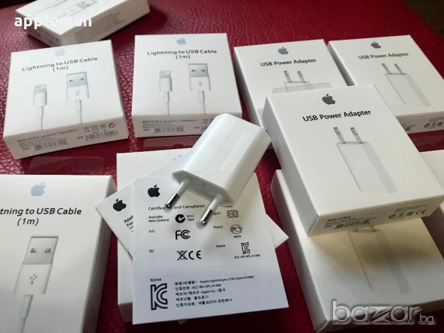 ПРОМО оригинално зарядно и кабел за iPhone 5 6 7 8, снимка 5 - Оригинални батерии - 16048405